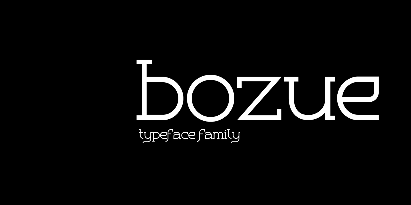 Beispiel einer Bozue Bold Oblique-Schriftart